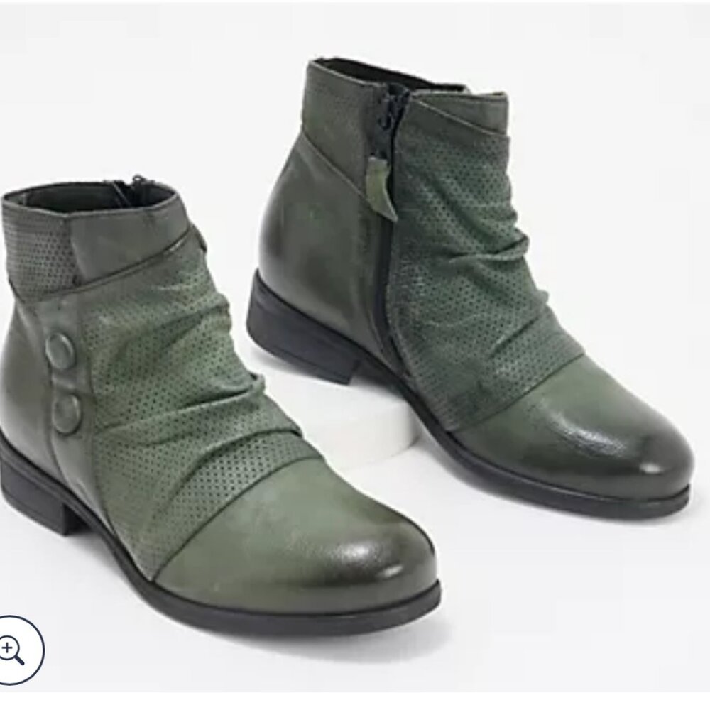 Miz Mooz Sallie Ankle Boot- Forest Green